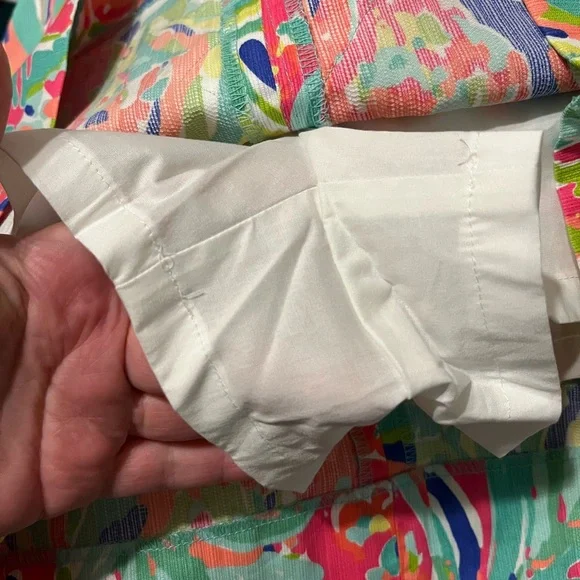 Lilly Pulitzer Rhea Casa Banana Print Multi Color Floral Mini Skirt Skort Size 0 - Picture 5 of 11